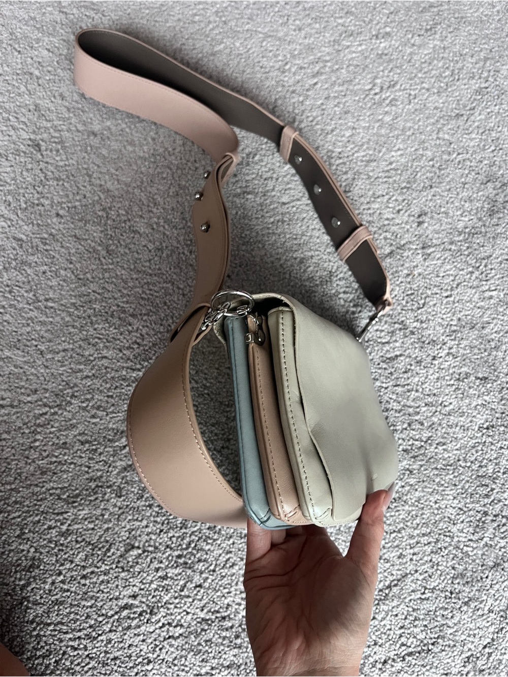 All saints ❤️🔥 Zep Multi Box Bag lamb leather - Picture 3 of 10
